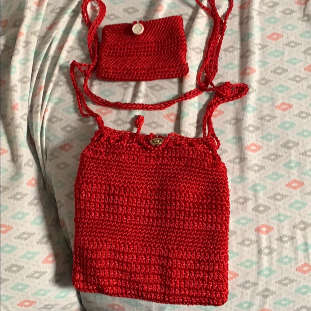 Self made netted cross bag